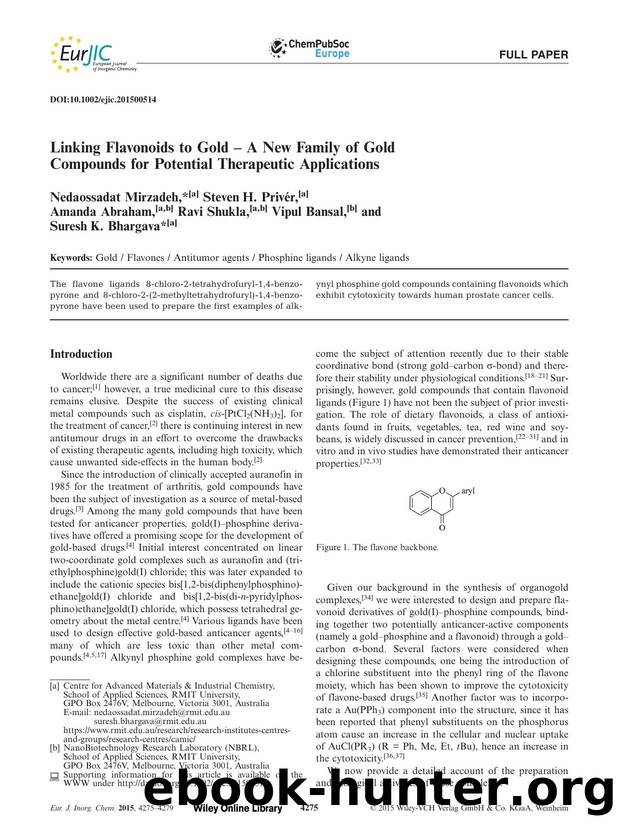 Linking Flavonoids to Gold  A New Family of Gold Compounds for Potential Therapeutic Applications by Unknown
