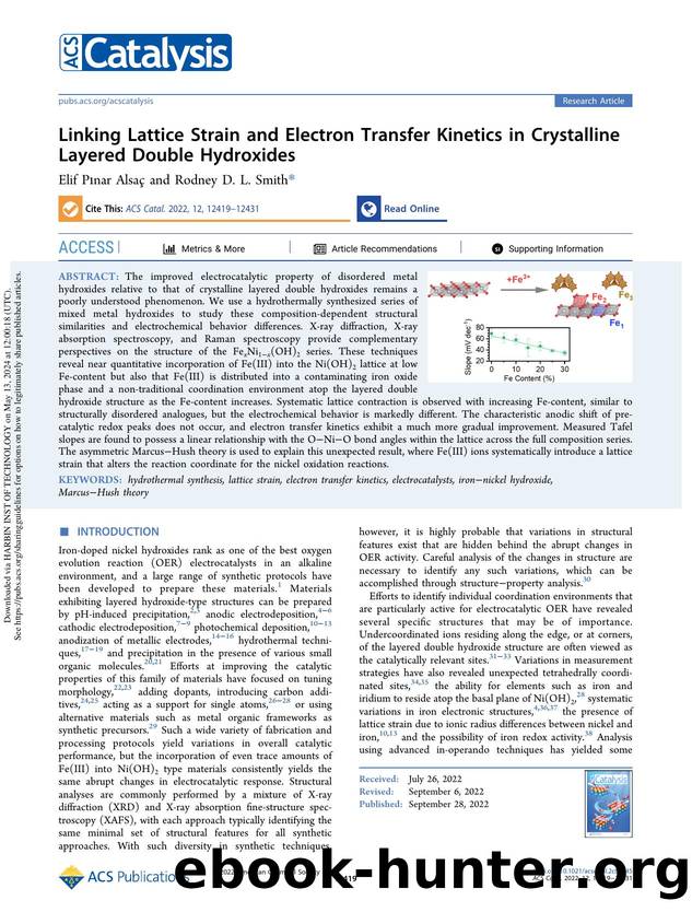 Linking Lattice Strain and Electron Transfer Kinetics in Crystalline Layered Double Hydroxides by Elif Pınar Alsaç & Rodney D. L. Smith