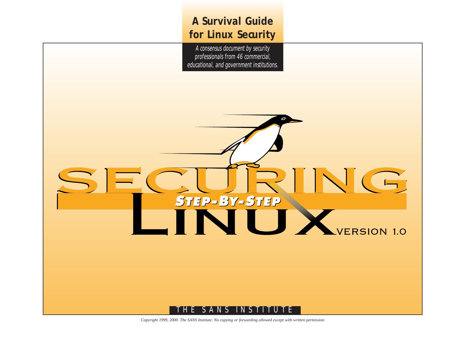 Linux Security Version 1 by Securing Linux Step by Step(1999)(120)