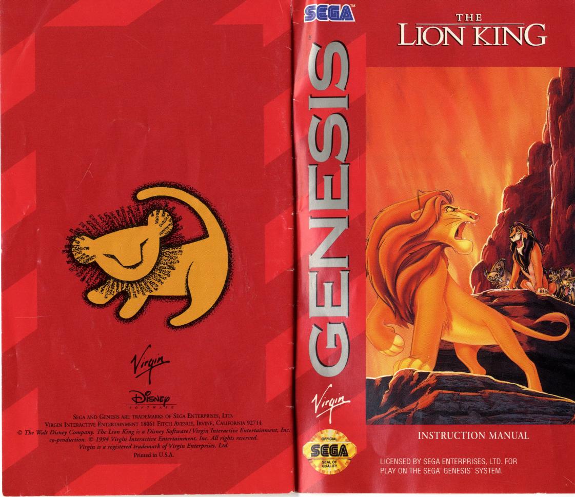 Lion King Disney's The Lion King (U) v2 by Unknown