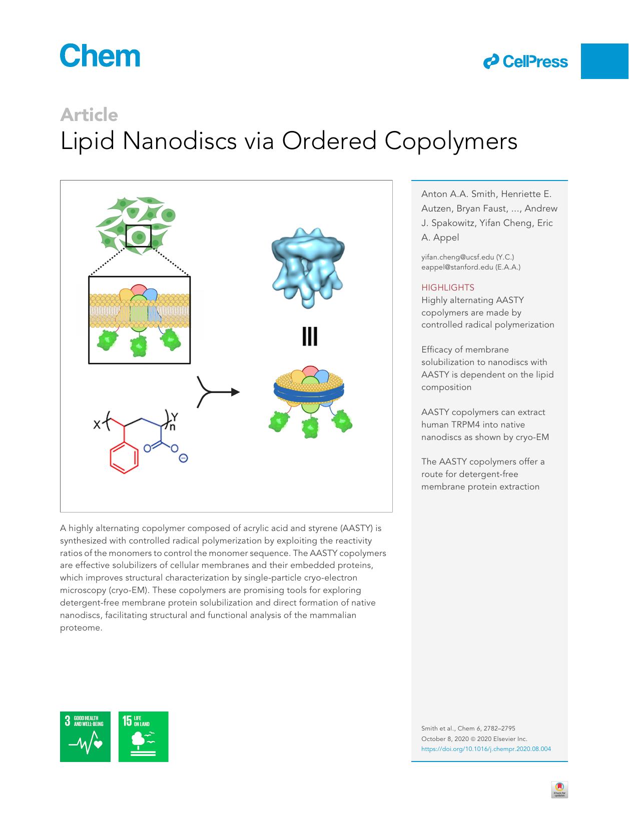Lipid Nanodiscs via Ordered Copolymers by unknow