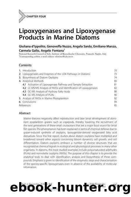 Lipoxygenases and Lipoxygenase Products in Marine Diatoms by unknow