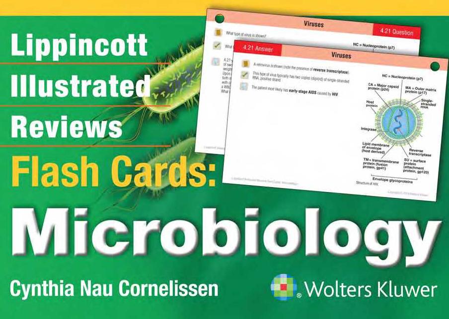 Lippincott Illustrated Reviews Flash Cards Microbiology by Cornelissen