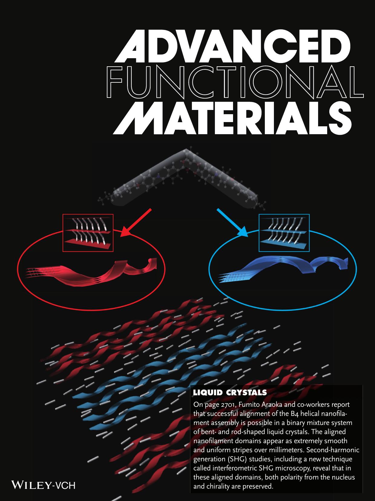 Liquid Crystals: Highly Ordered Helical Nanofilament Assembly Aligned by a Nematic Director Field (Adv. Funct. Mater. 212013) by paccess2