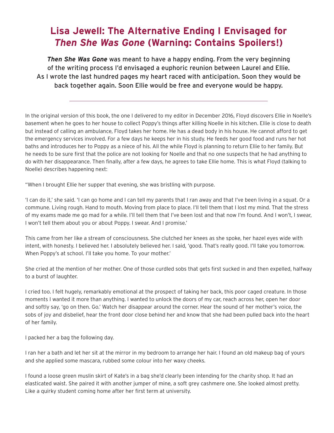 Lisa Jewell - Then She Was Gone by Alternative Ending (pdf)