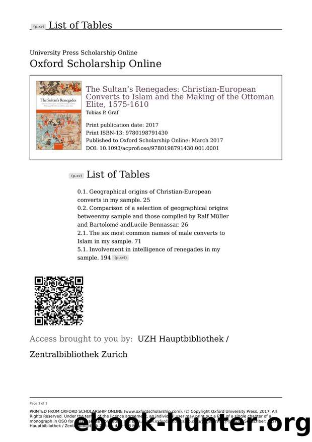 List of Tables - Oxford Scholarship by Unknown