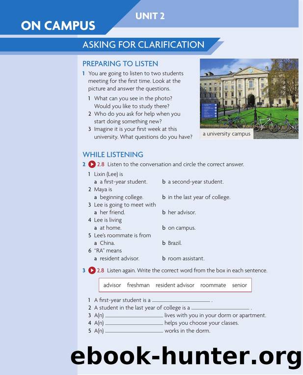 Listening and Speaking 1 On Campus Unit 2 by Unknown