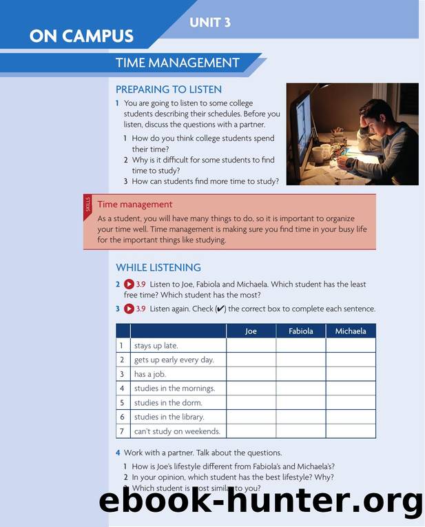 Listening and Speaking 1 On Campus Unit 3 by Unknown