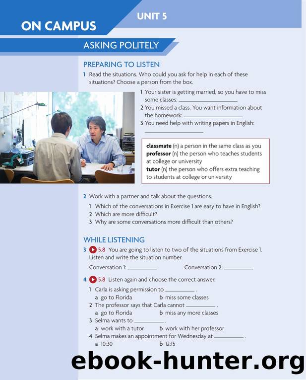 Listening and Speaking 1 On Campus Unit 5 by Unknown