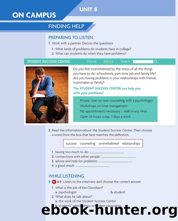 Listening and Speaking 1 On Campus Unit 8 by Unknown