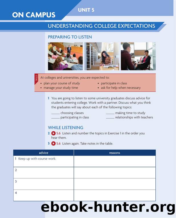 Listening and Speaking 4 On Campus Unit 5 by Unknown