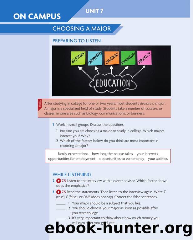 Listening and Speaking 4 On Campus Unit 7 by Unknown
