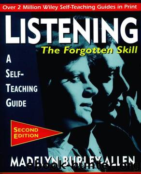 Listening: The Forgotten Skill: A Self-Teaching Guide (Wiley Self-Teaching Guides) by Madelyn Burley-Allen