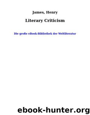 Literary Criticism by James Henry