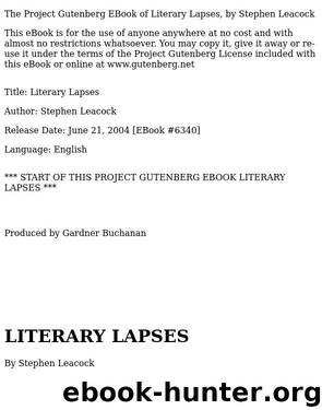 Literary Lapses by Stephen Leacock