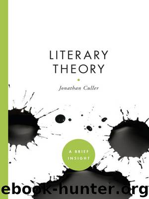 Literary Theory by Culler Jonathan