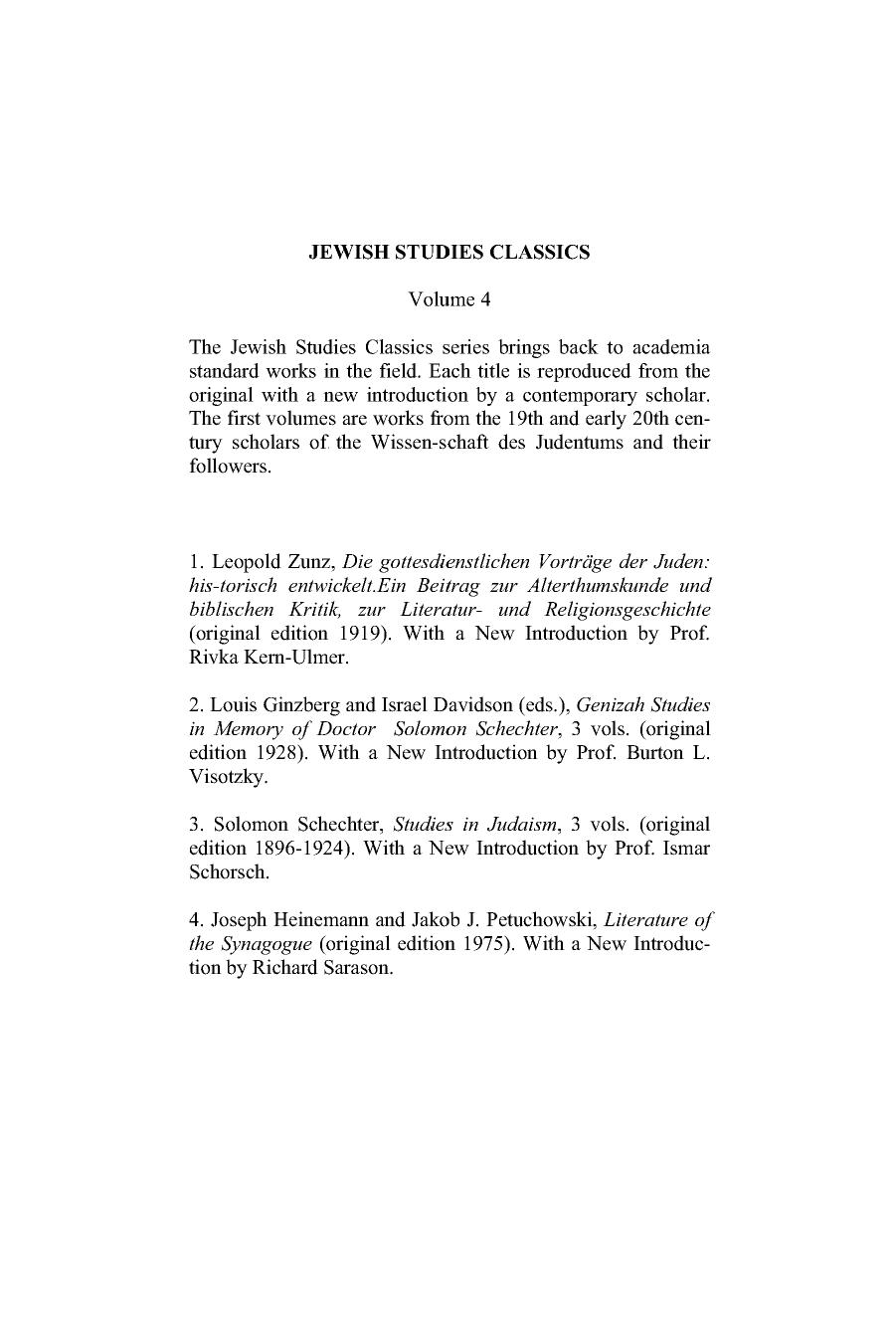 Literature of the Synagogue by Joseph Heinemann;Jacob Petuchowski