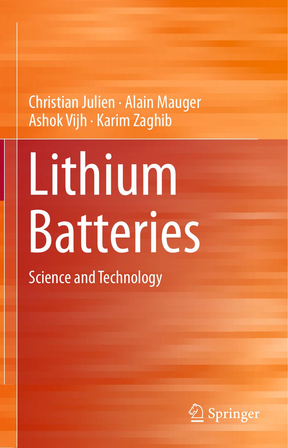 Lithium Batteries Science and Technology [2016] by Unknown