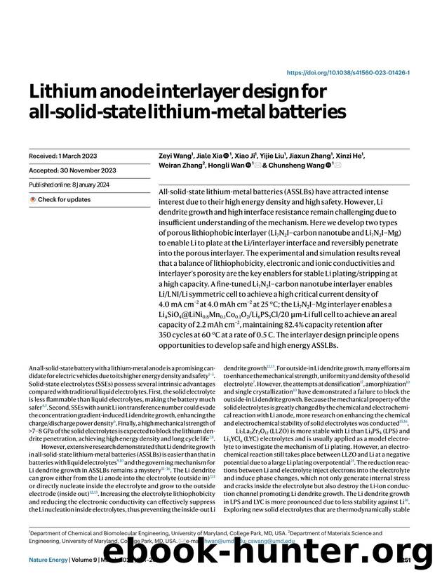 Lithium anode interlayer design for all-solid-state lithium-metal batteries by unknow