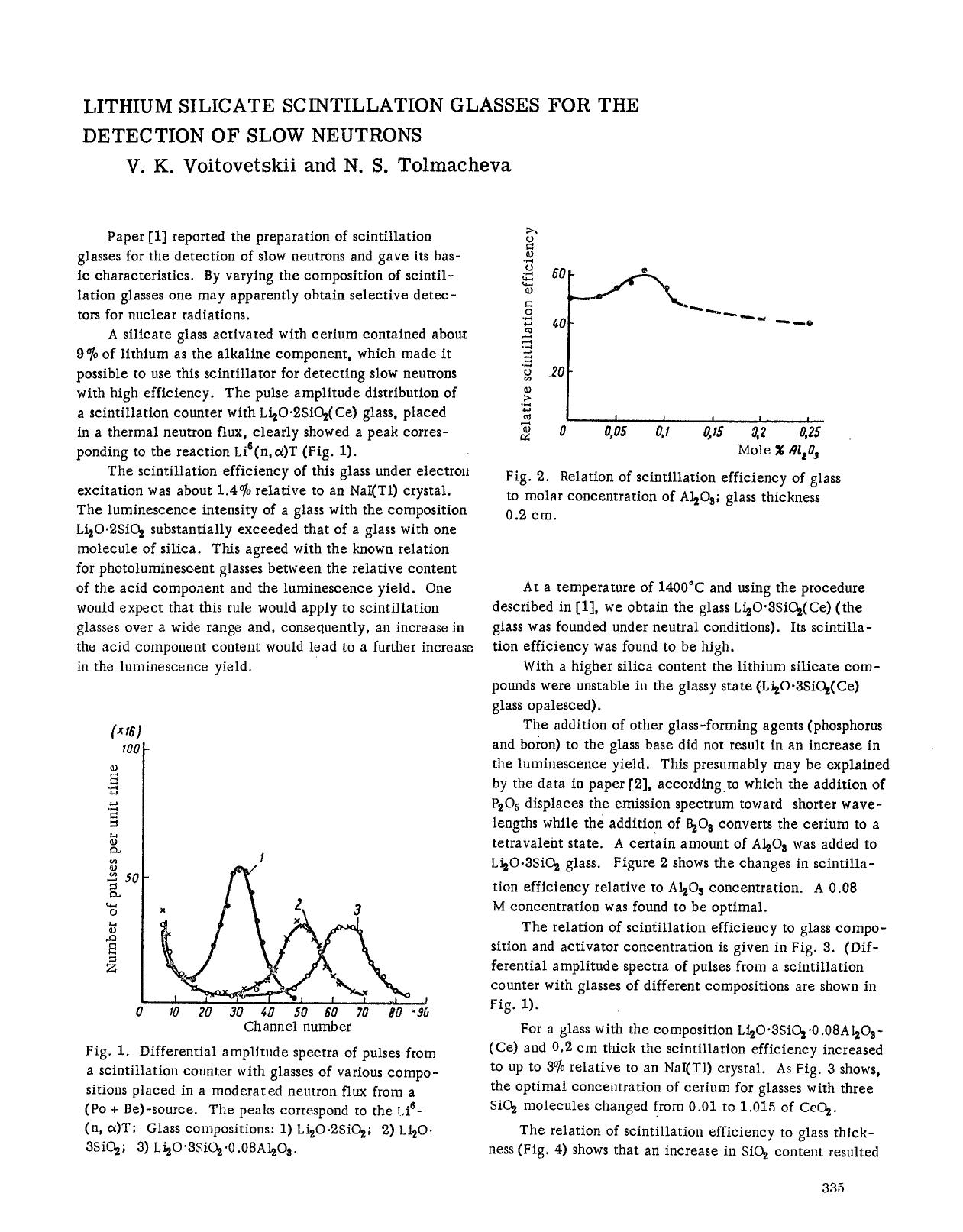 Lithium silicate scintillation glasses for the detection of slow neutrons by Unknown