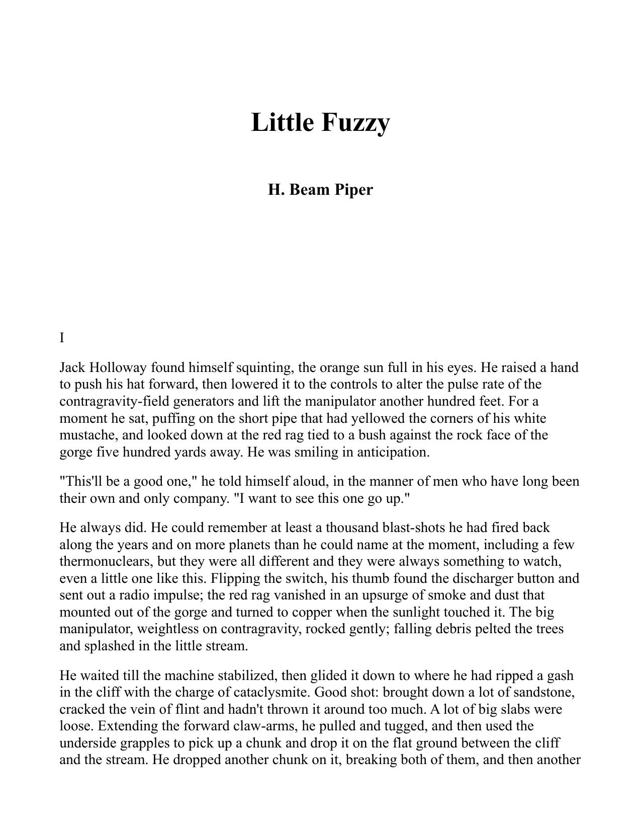 Little Fuzzy by H. Beam Piper
