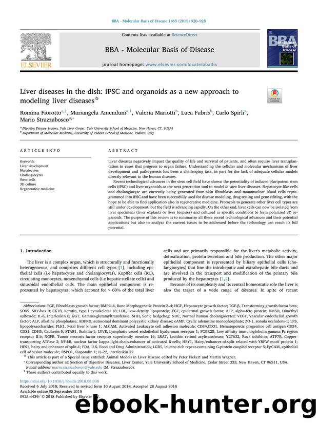 Liver diseases in the dish_ iPSC and organoids as a new approach to modeling liver diseases by unknow
