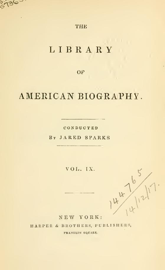 Lives of Baron Steuben, Sebastian Cabot and William Eaton by Jared Sparks