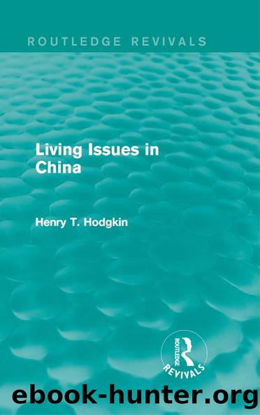 Living Issues in China by Henry T. Hodgkin