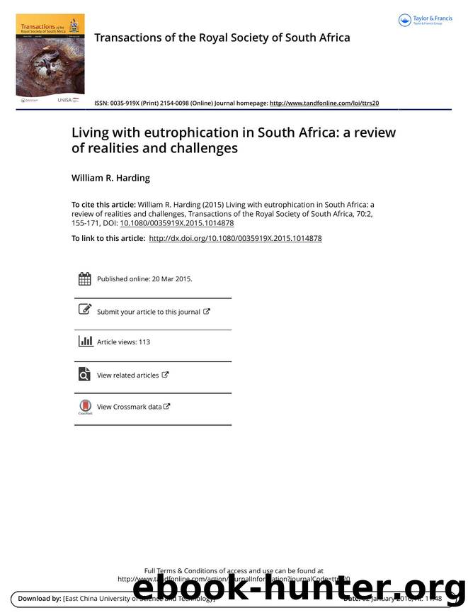 Living with eutrophication in South Africa: a review of realities and challenges by William R. Harding