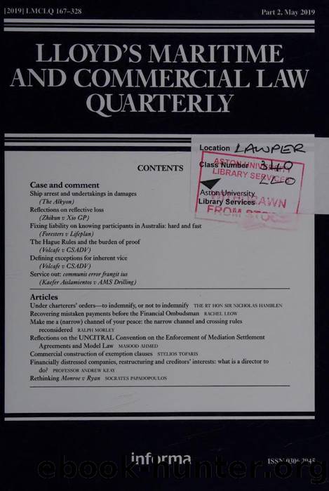 Lloyd's Maritime and Commercial Law Quarterly by Unknown
