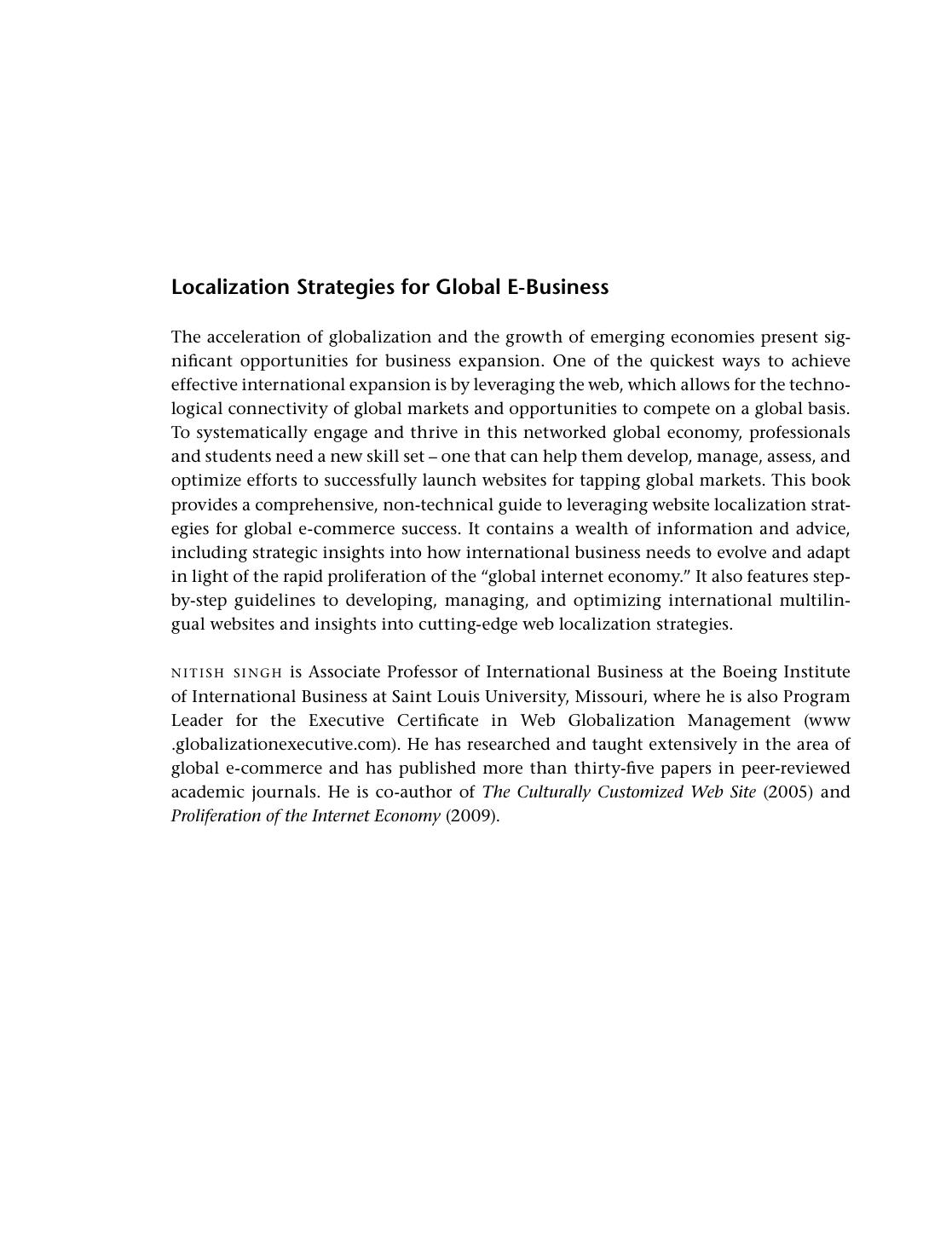 Localization Strategies for Global E-Business (repost) by Nitish Singh