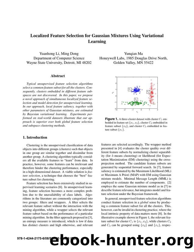 Localized Feature Selection for Gaussian Mixtures Using Variational Learning by 