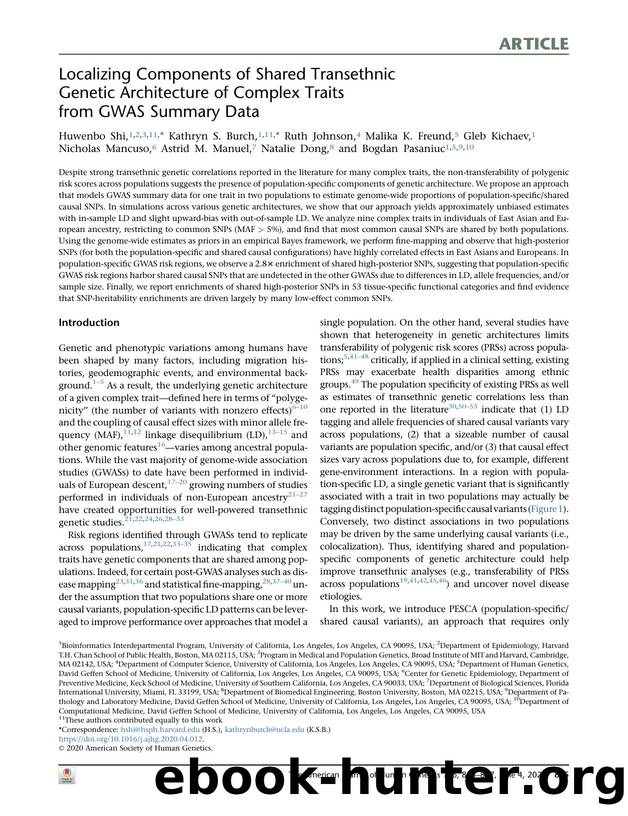 Localizing Components of Shared Transethnic Genetic Architecture of Complex Traits from GWAS Summary Data by unknow