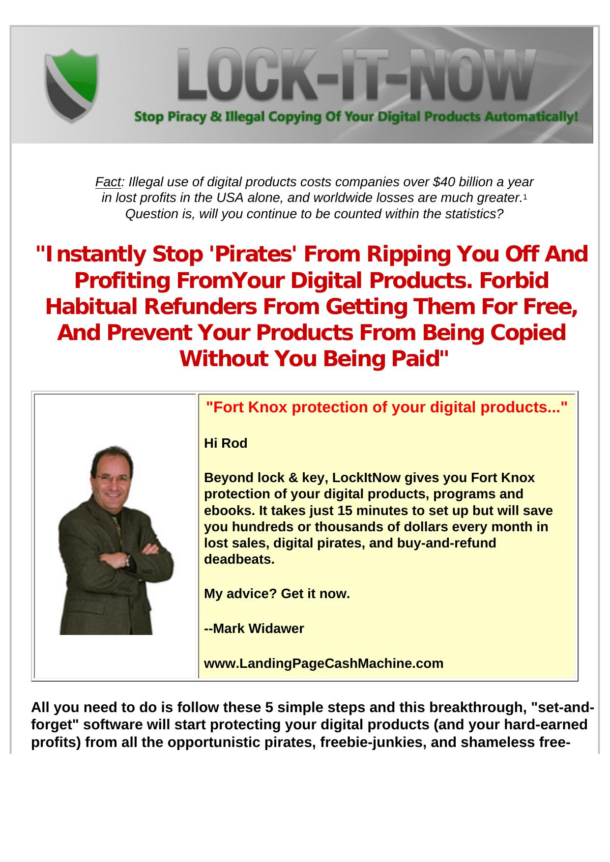 Lock It Now! Protect Your Digital Product Instantly. by Best of Kuszter's Collection