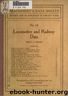 Locomotive and railway data by Unknown