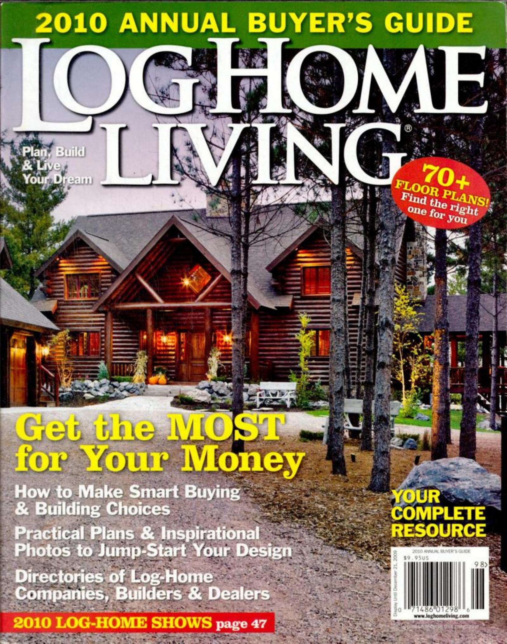 Log Home Living by annual Buyers Guide 2010