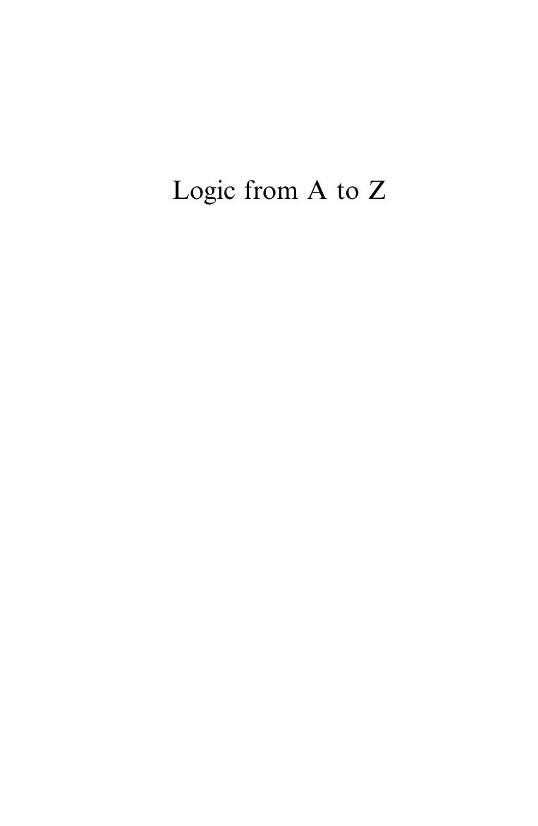 Logic from A to Z: REP Glossary of Logical and Mathematical Terms (Routledge A-Z) by John B. Bacon