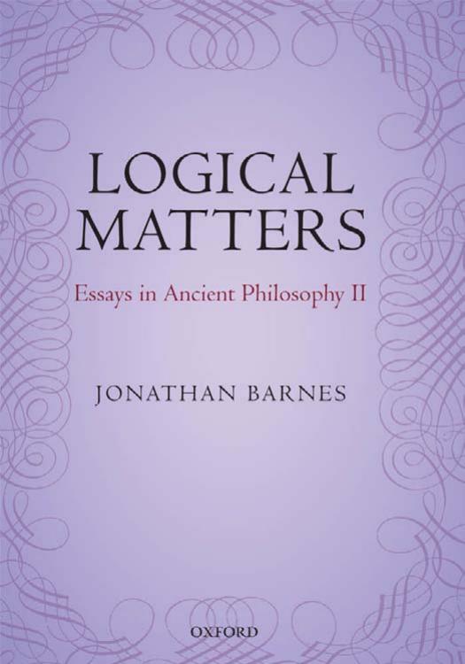 Logical Matters by Barnes Jonathan;Bonelli Maddalena.;