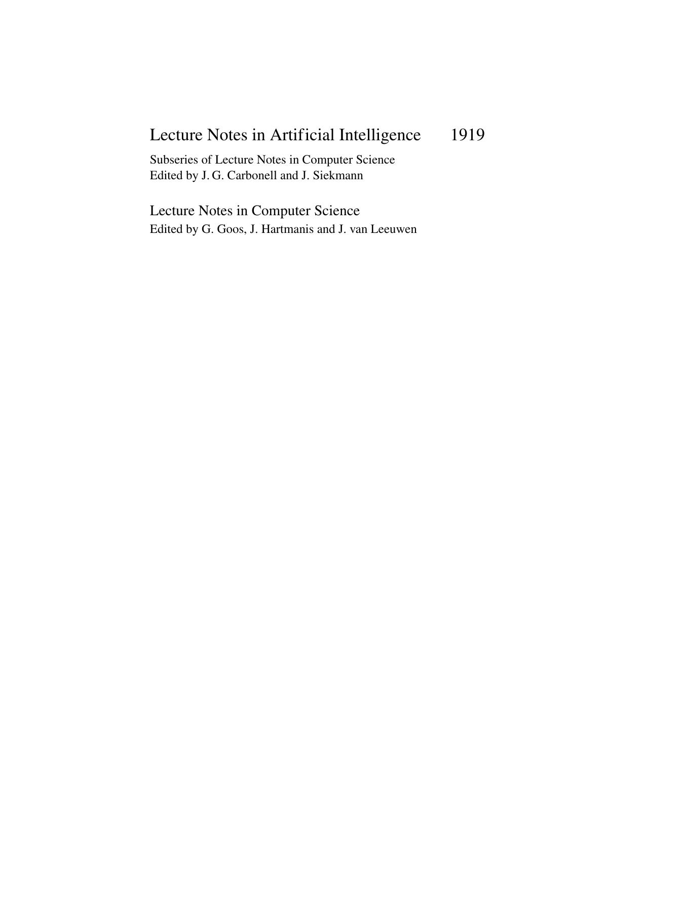 Logics in Artificial Intelligence: European Workshop, JELIA 2000 MÃ¡laga, Spain, September 29 â October 2, 2000 Proceedings by unknow