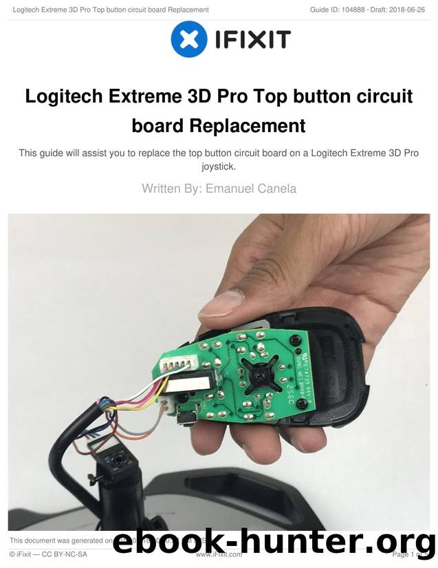 Logitech Extreme 3D Pro Top button circuit board Replacement by Unknown