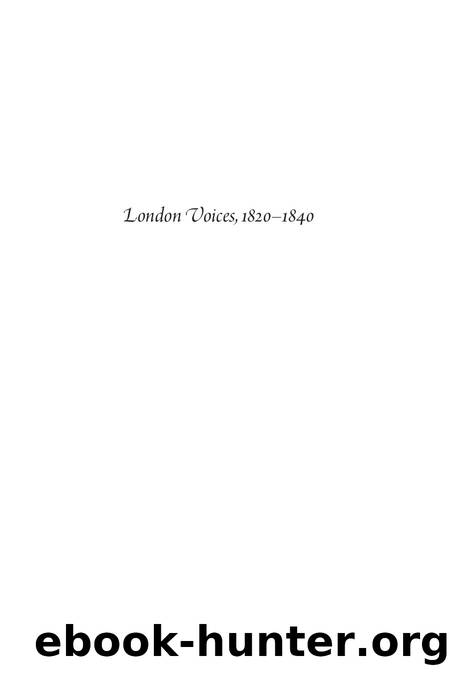 London Voices, 1820â1840: Vocal Performers, Practices, Histories by Roger Parker (editor); Susan Rutherford (editor)