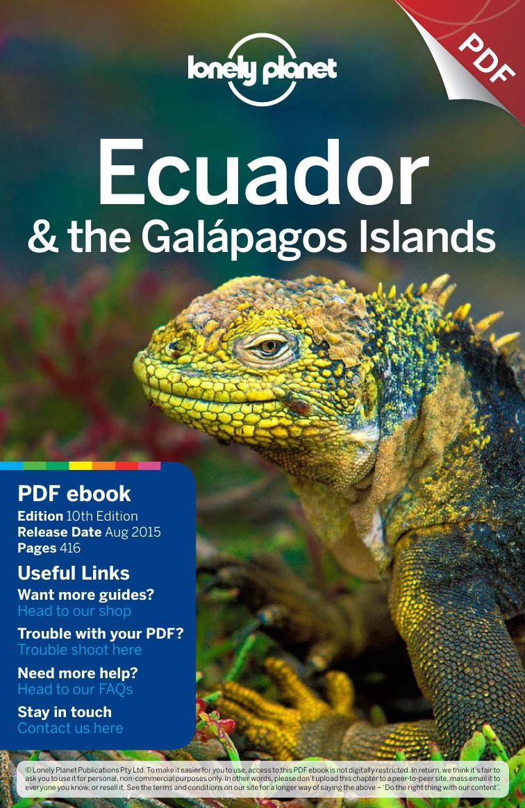 Lonely Planet Ecuador & the Galapagos Islands (Travel Guide) by Unknow