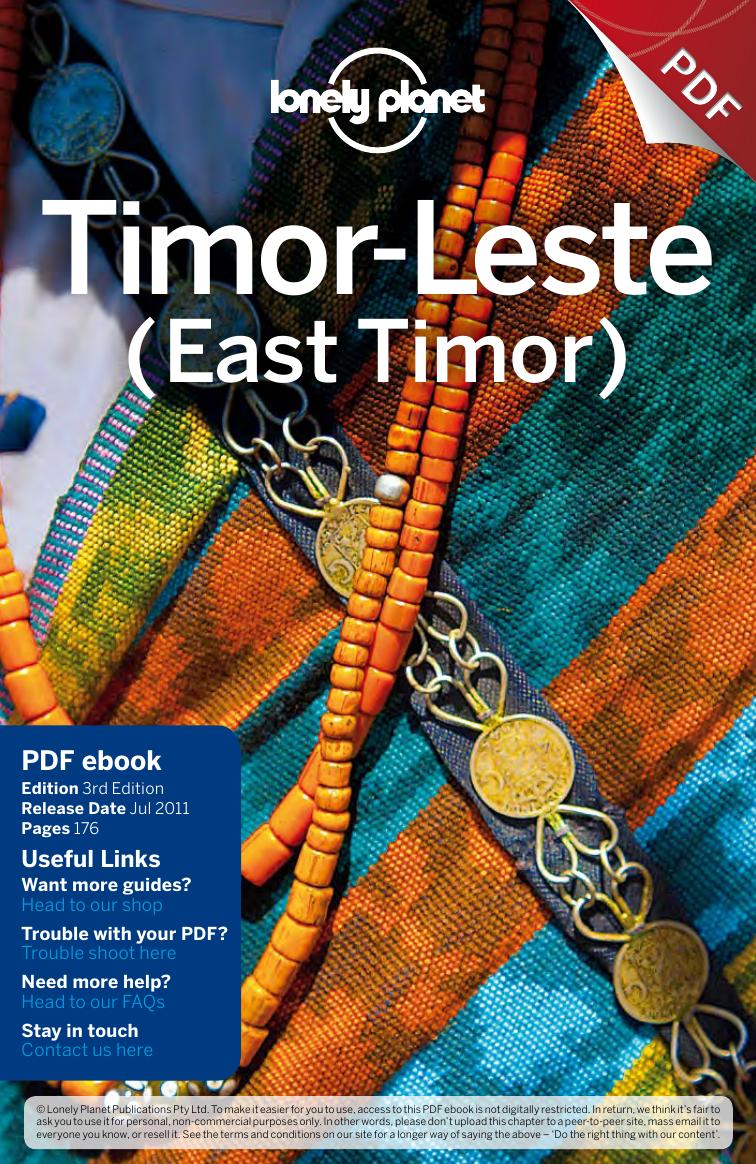 Lonely Planet Timor-Leste (East Timor) (Travel Guide) (Repost) by Unknow