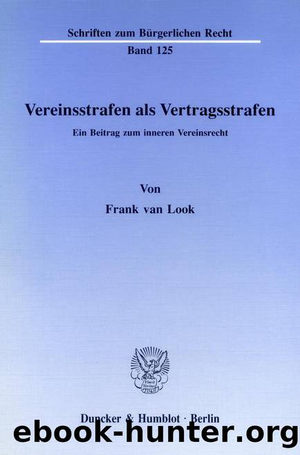 Look by Vereinsstrafen als Vertragsstrafen (9783428467891)