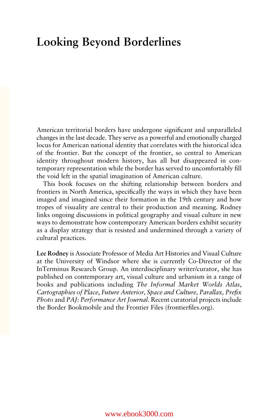 Looking Beyond Borderlines: North America's Frontier Imagination by Unknow