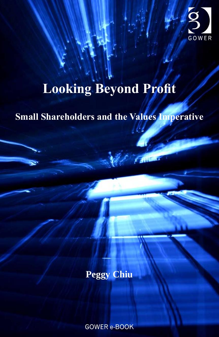 Looking Beyond Profit (Corporate Social Responsibility) by Peggy Chiu