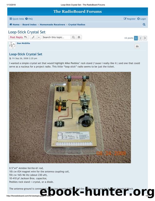 Loop-Stick Crystal Set by The RadioBoard Forums