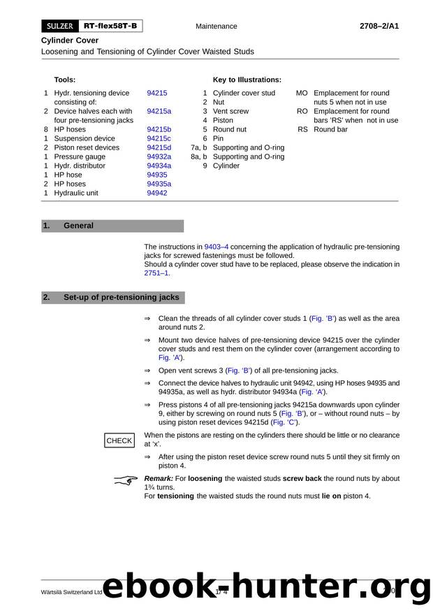 Loosening and Tensioning of Cylinder Cover Waisted Studs by ffo001