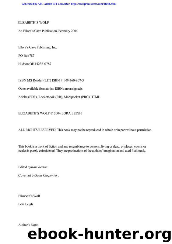 Lora Leigh by Elizabeths Wolf