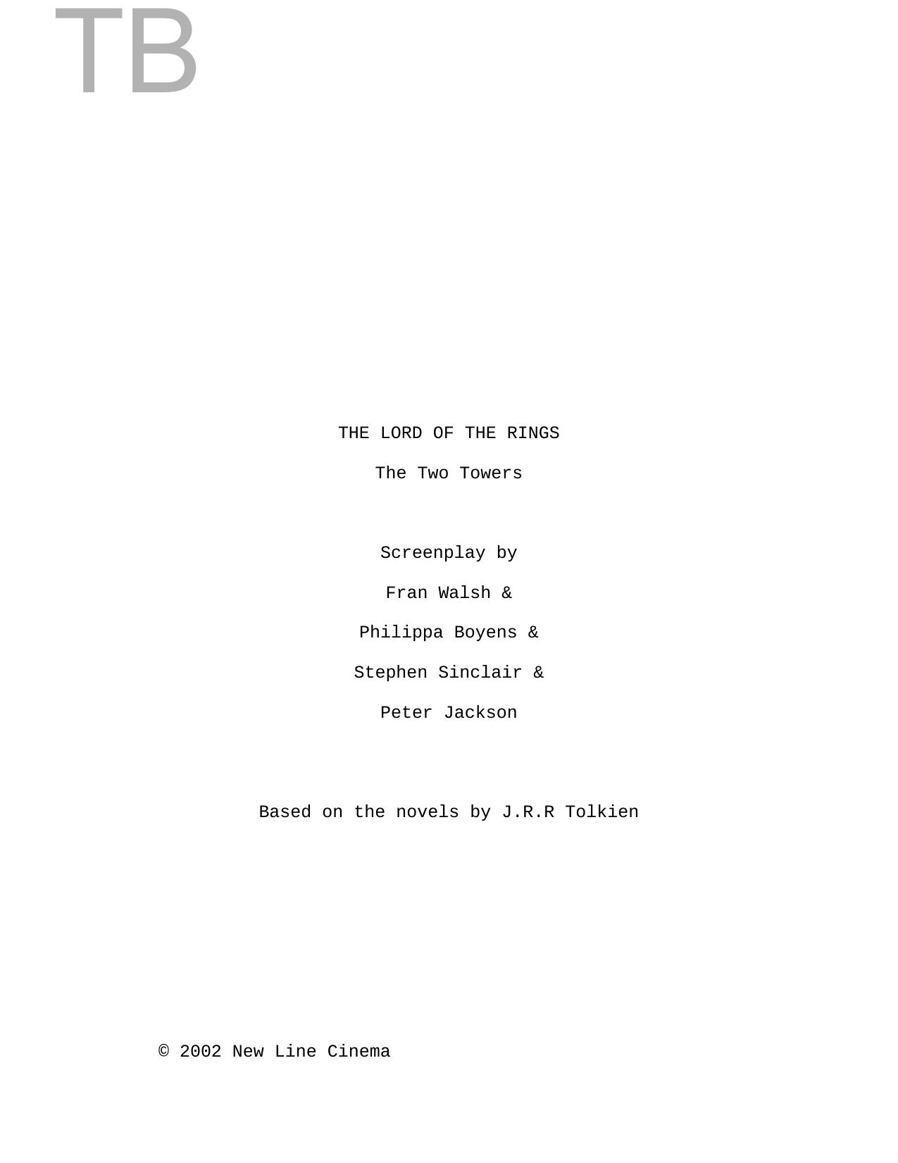 Lord of the Rings by The Two Towers